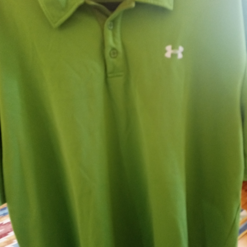 Under Armour green polo